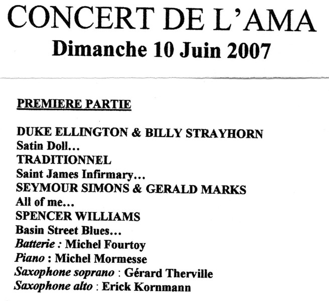 Concert de l'AMA du 10 juin 2007